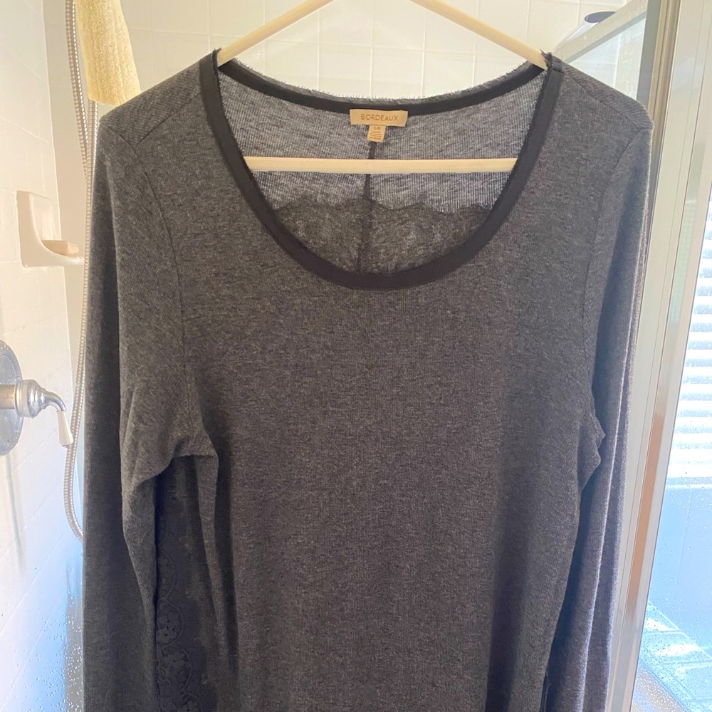 Bordeaux brand, size Large, long sleeved dressy shirt.